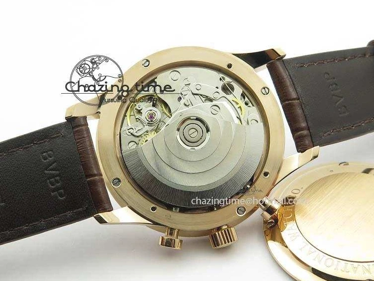 MIROTIME 0418 Portuguese Chrono RG IW371480 ZF 1:1 Best Edition White Dial On Brown Leather Strap A7750 V HighPerformance 7266